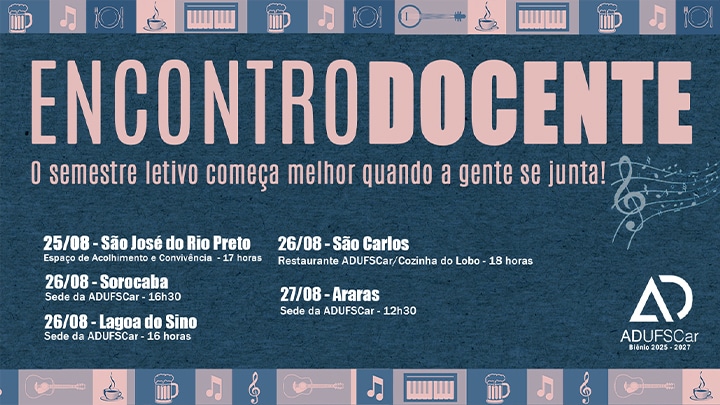 CONVITE | Encontro Docente: o semestre letivo começa melhor quando a gente se junta!