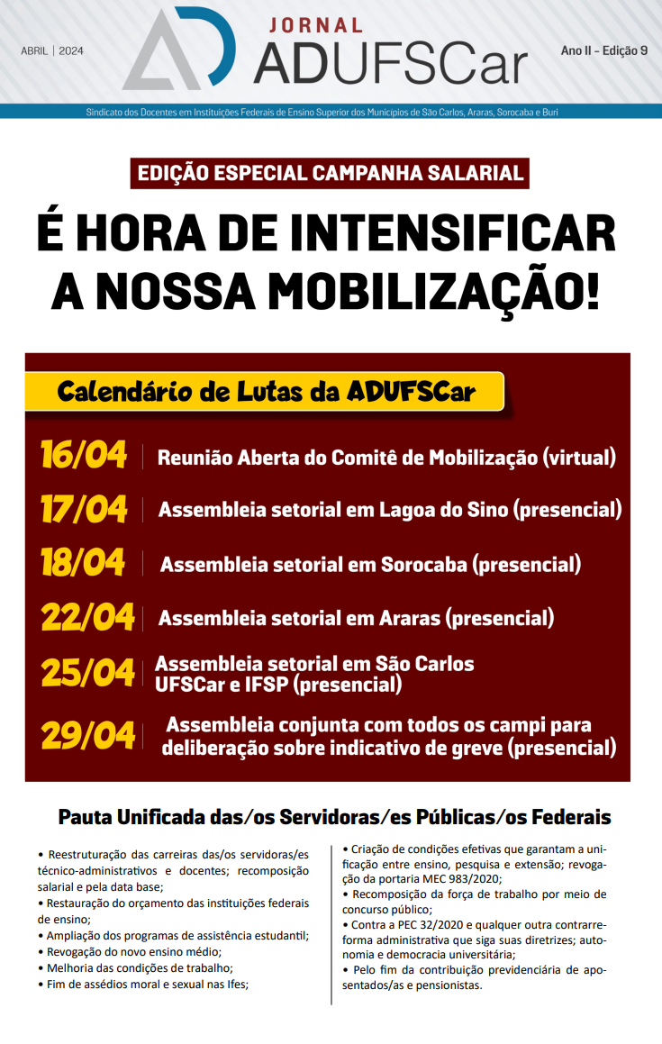 Edição 9 |  Abril de 2024 – Especial Campanha Salarial 