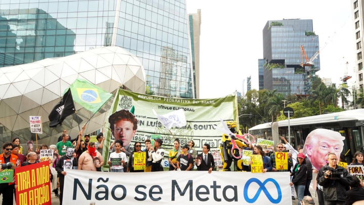 PROTESTO | Entidades protestam contra interferência eleitoral e em defesa da soberania digital